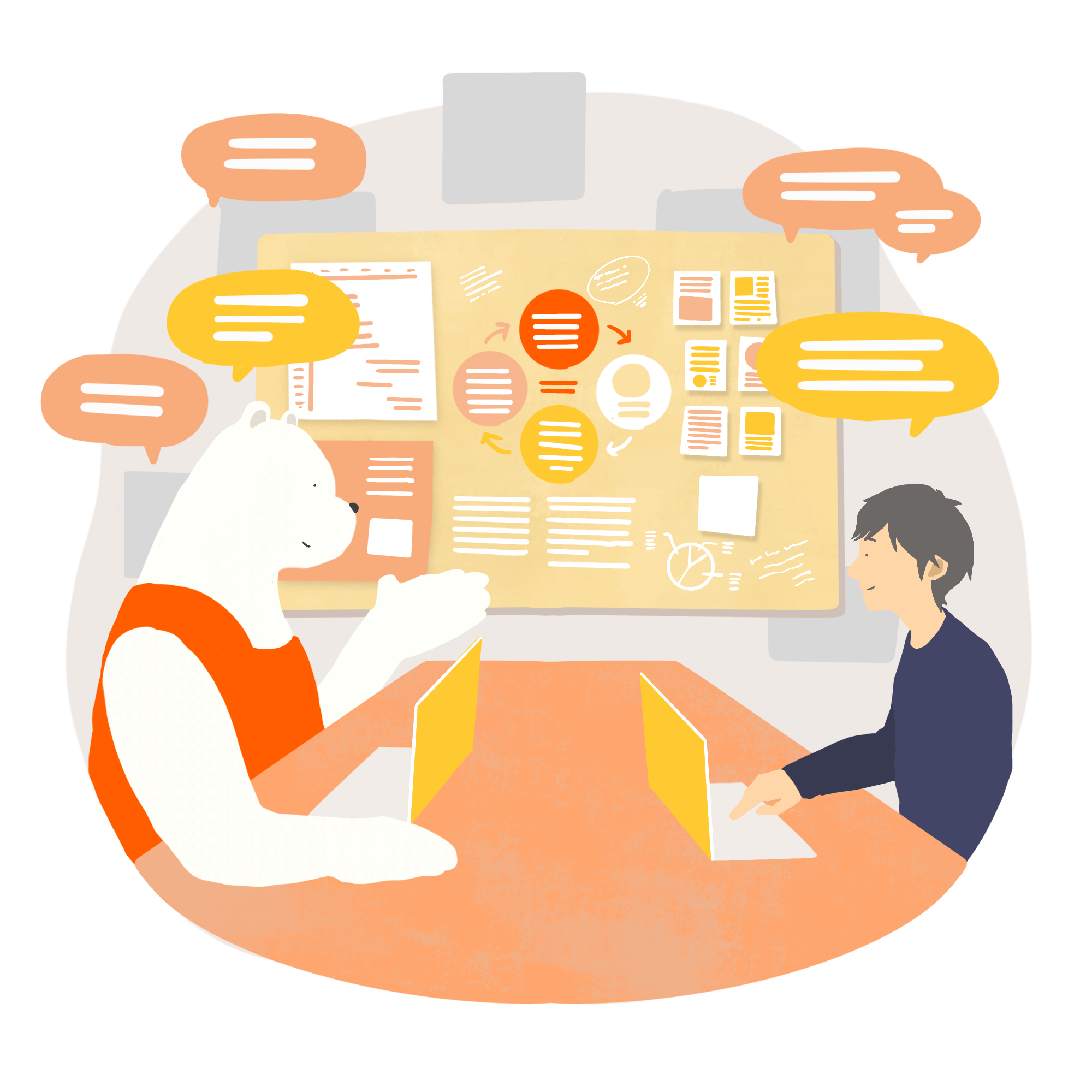 お客様に合った開発手法のイラスト